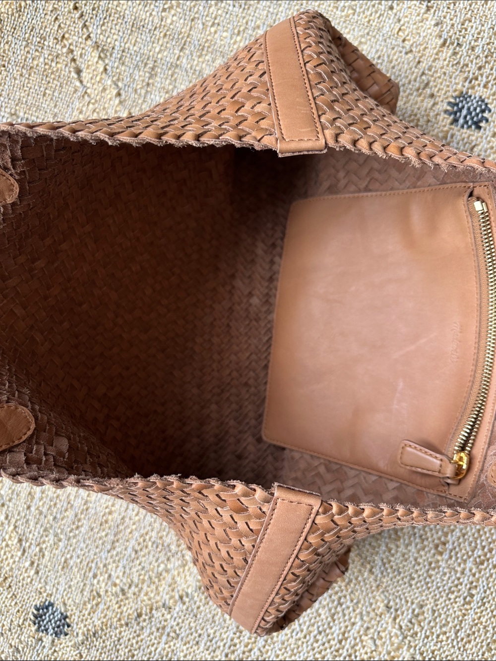 Madewell Woven Leather Tote in Brown - Picture 3 of 8